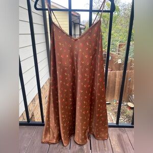 Brown Cherry Slip Dress